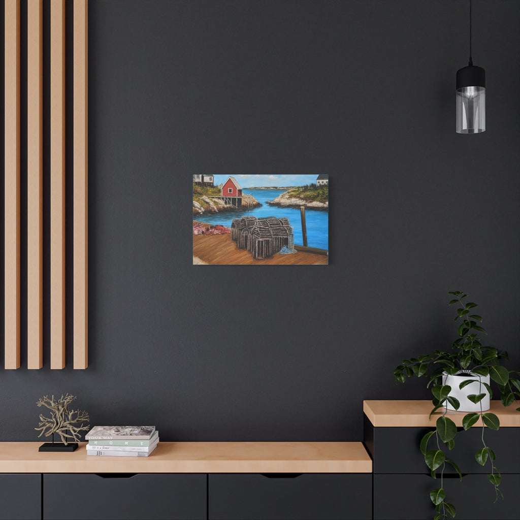 Coastal Harbor Scene/ Matte Canvas