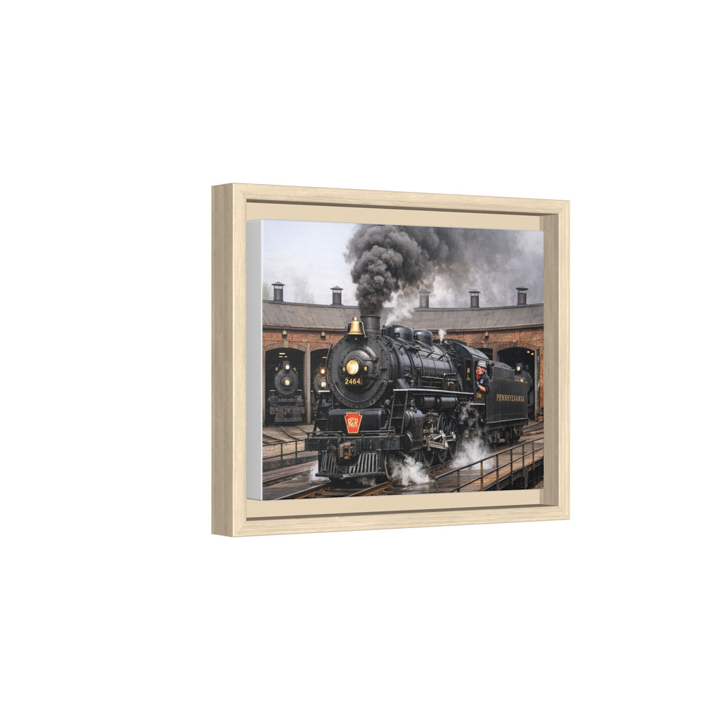 Framed Steam Train/Matte Canvas60 (Multi-color)
