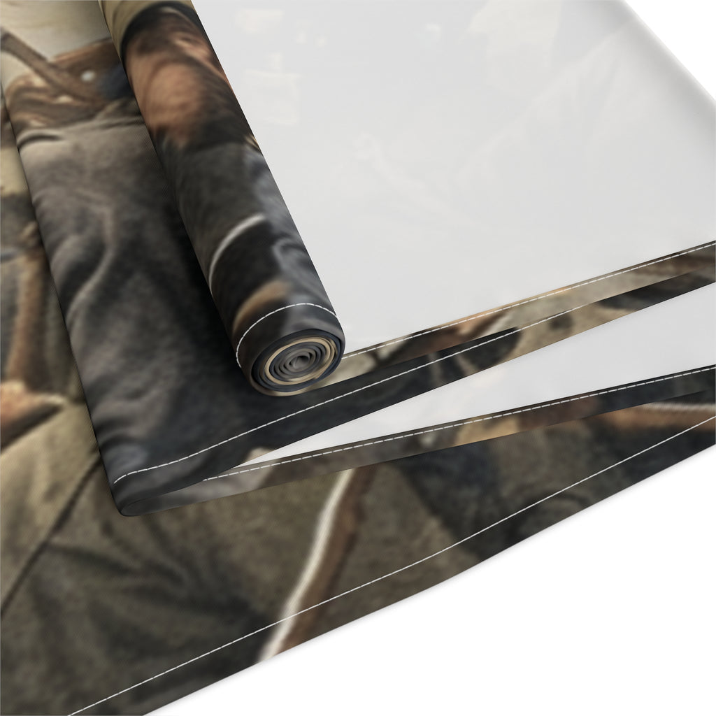 Civil War Soldiers Table Runner | Historical Battle Scene