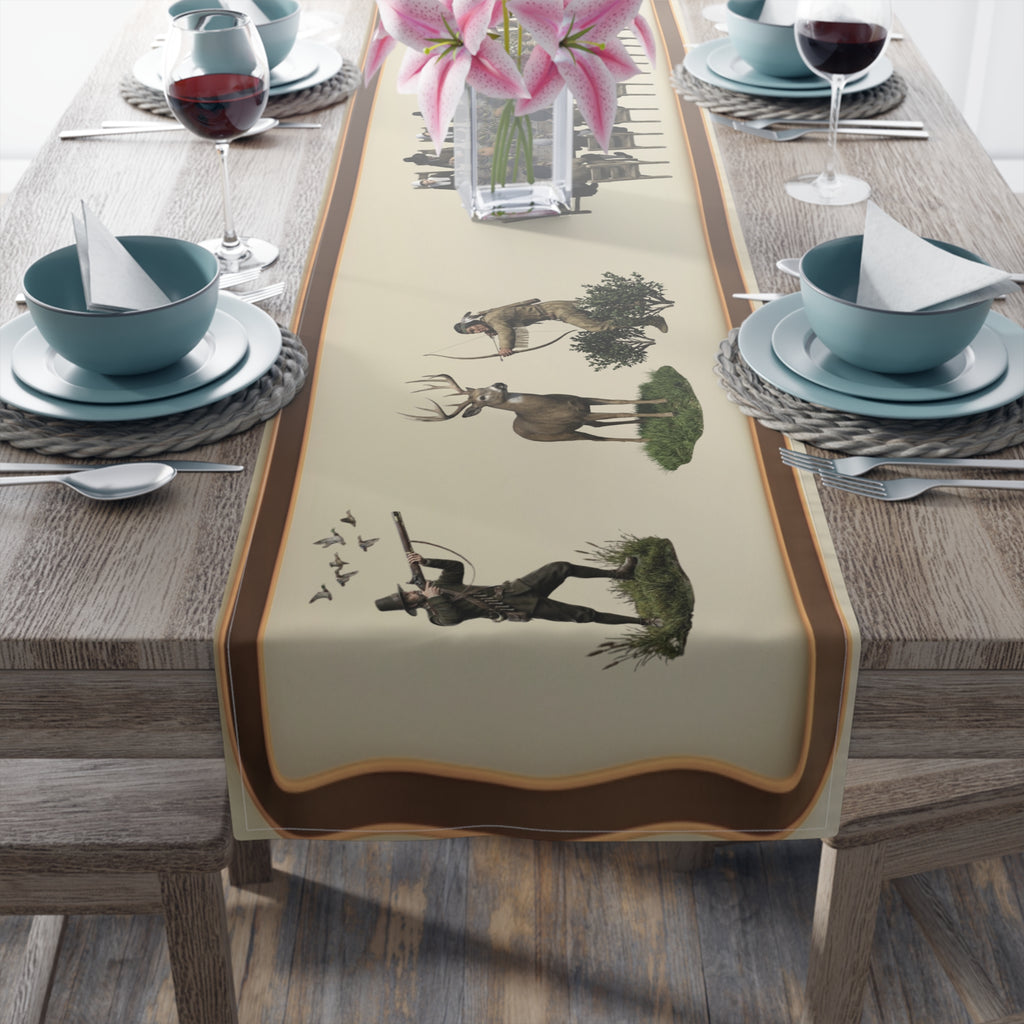 Thanksgiving Table Runner | Autumn Holiday Dining Decor (Cotton & Poly)