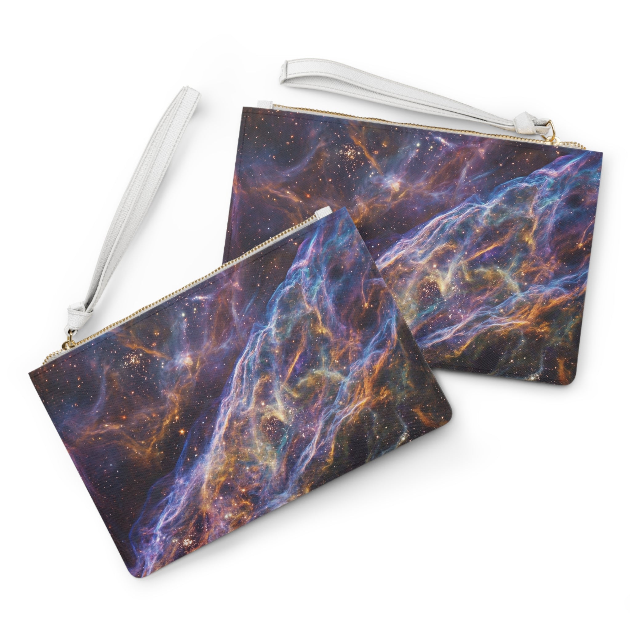 Galaxy Nebula Clutch Bag / Cosmic Space Print Wristlet