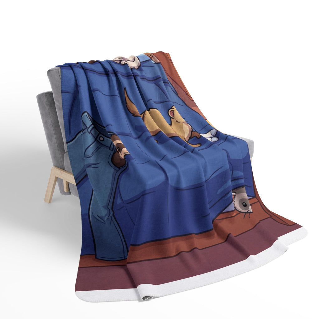Ferret Fun/ Fleece Sherpa Blanket