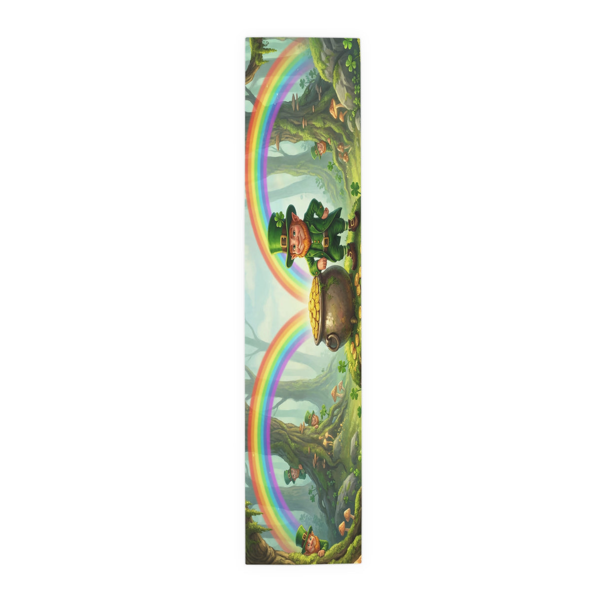 Leprechaun Pot of Gold Table Runner | St. Patrick's Day Rainbow Decor
