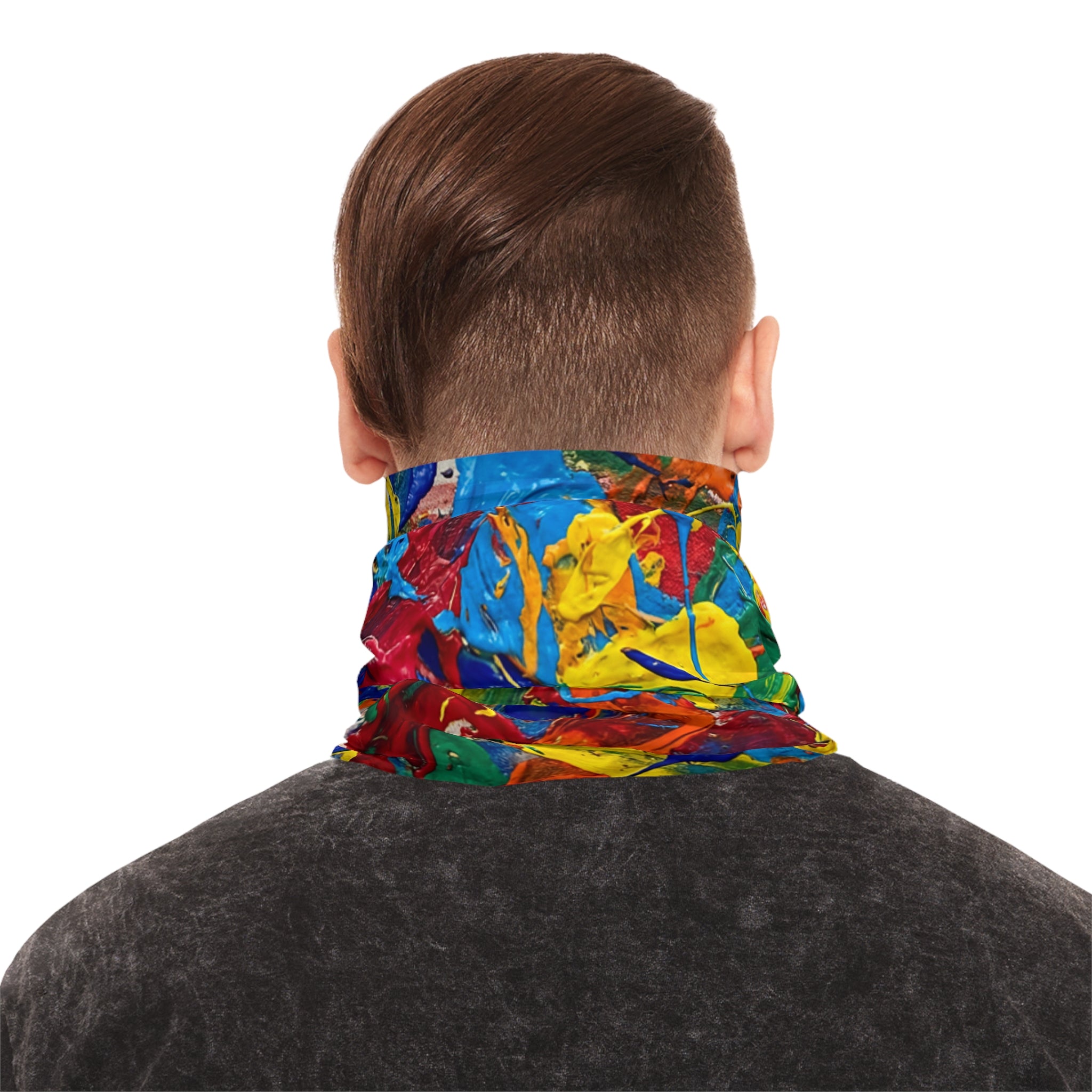 Abstract Color Splash Neck Gaiter | Paint Splatter Art