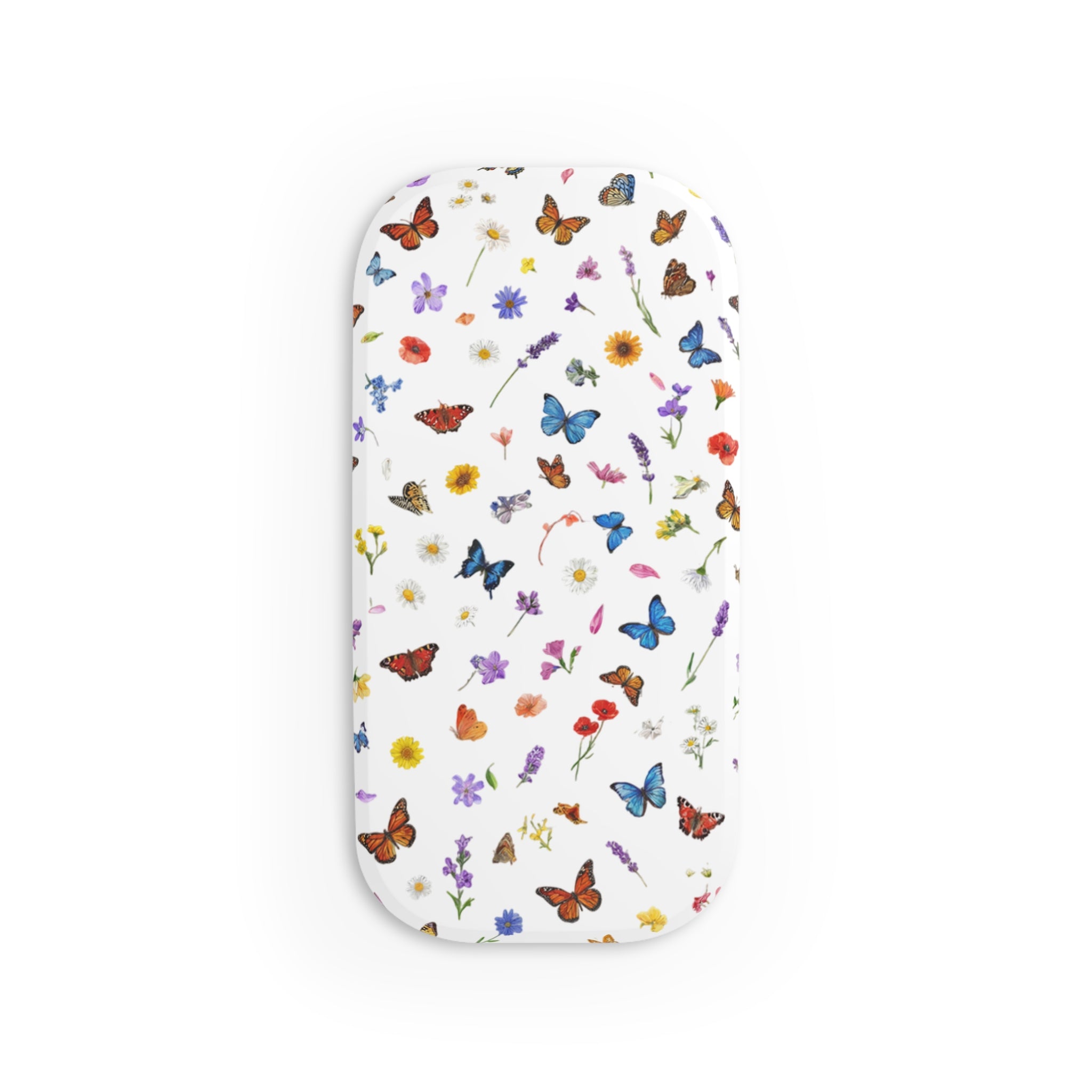 Butterfly Meadow Phone Grip — Click-On Stand & Secure Grip