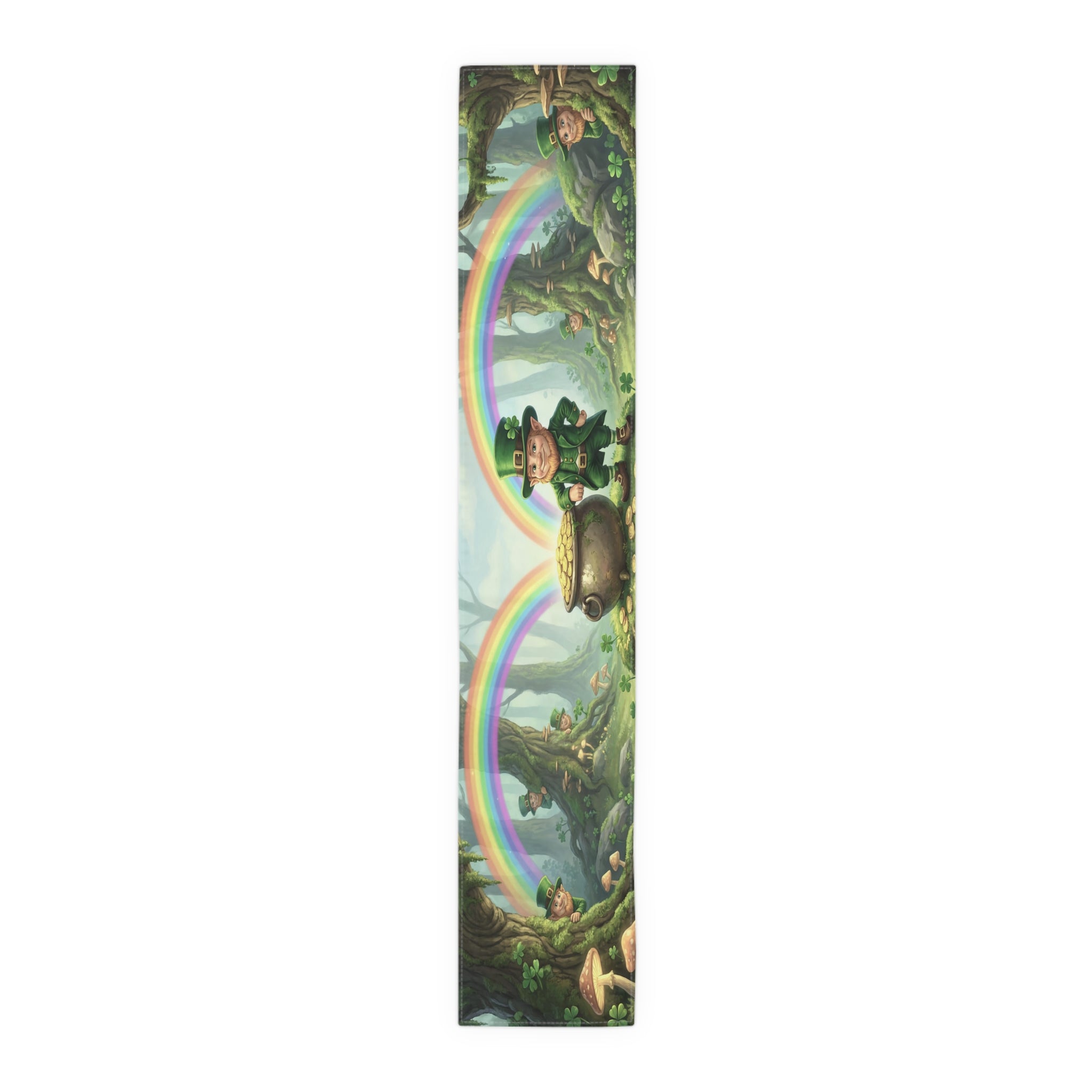 Leprechaun Pot of Gold Table Runner | St. Patrick's Day Rainbow Decor