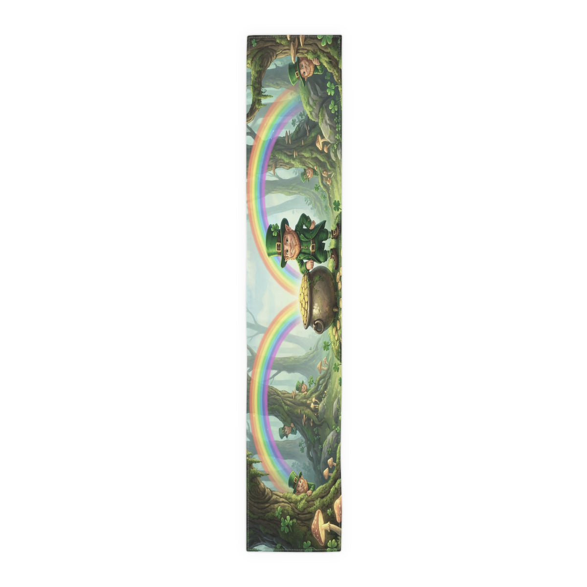 Leprechaun Pot of Gold Table Runner | St. Patrick's Day Rainbow Decor
