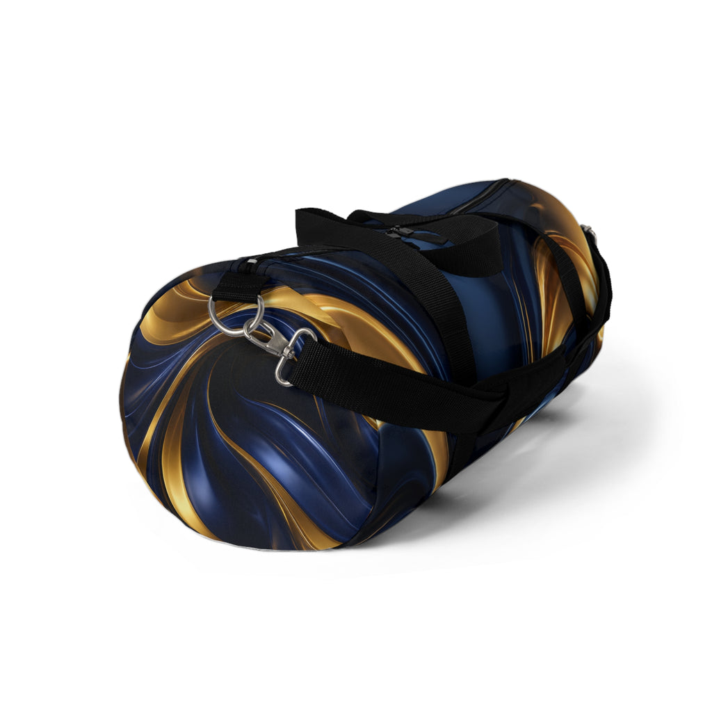 Navy & Gold Marble Duffle Bag — Luxury Travel Gym Bag