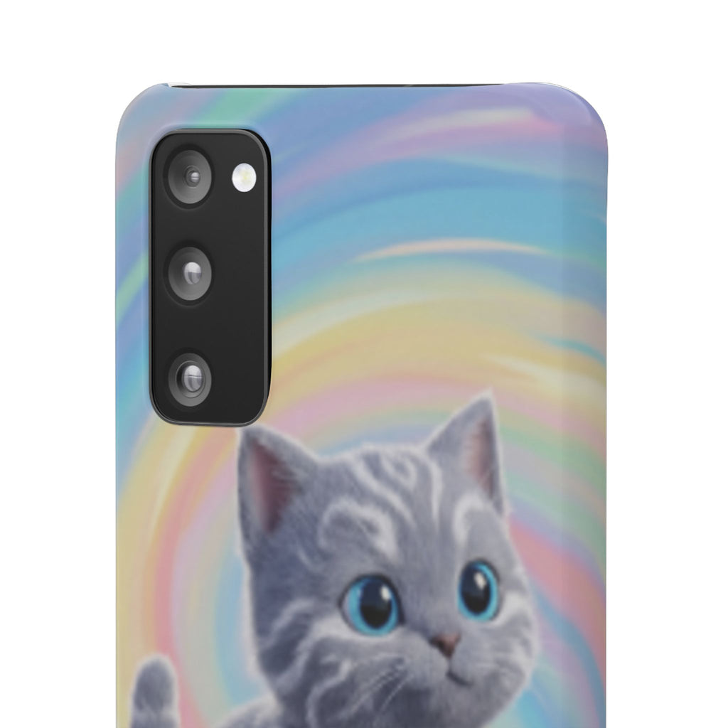 Gray Kitten Illustration Phone Case | Snap Case