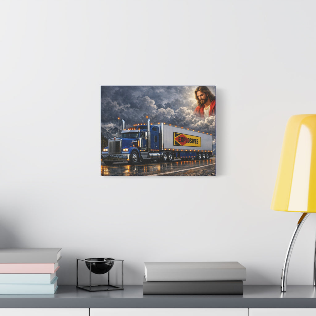 Trucking with Jesus/Matte Canvas, Stretched, 1.25"