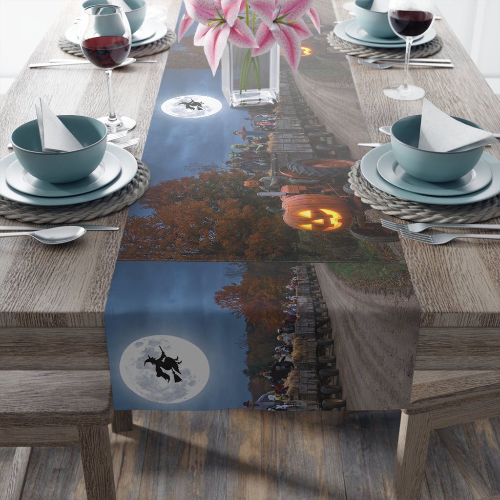 Halloween Pumpkin & Full Moon Table Runner