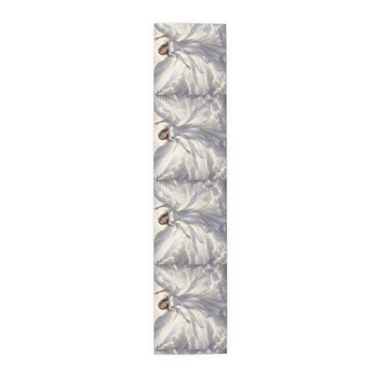 Sparkly White Angels Table Runner | Cotton Poly Blend