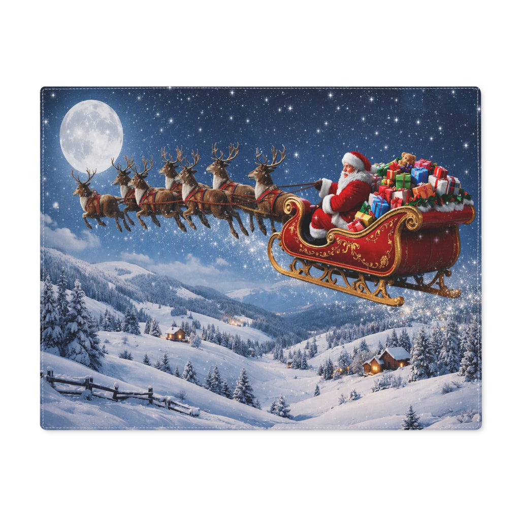 Santa Claus Sleigh Placemat | Christmas Holiday Table Décor