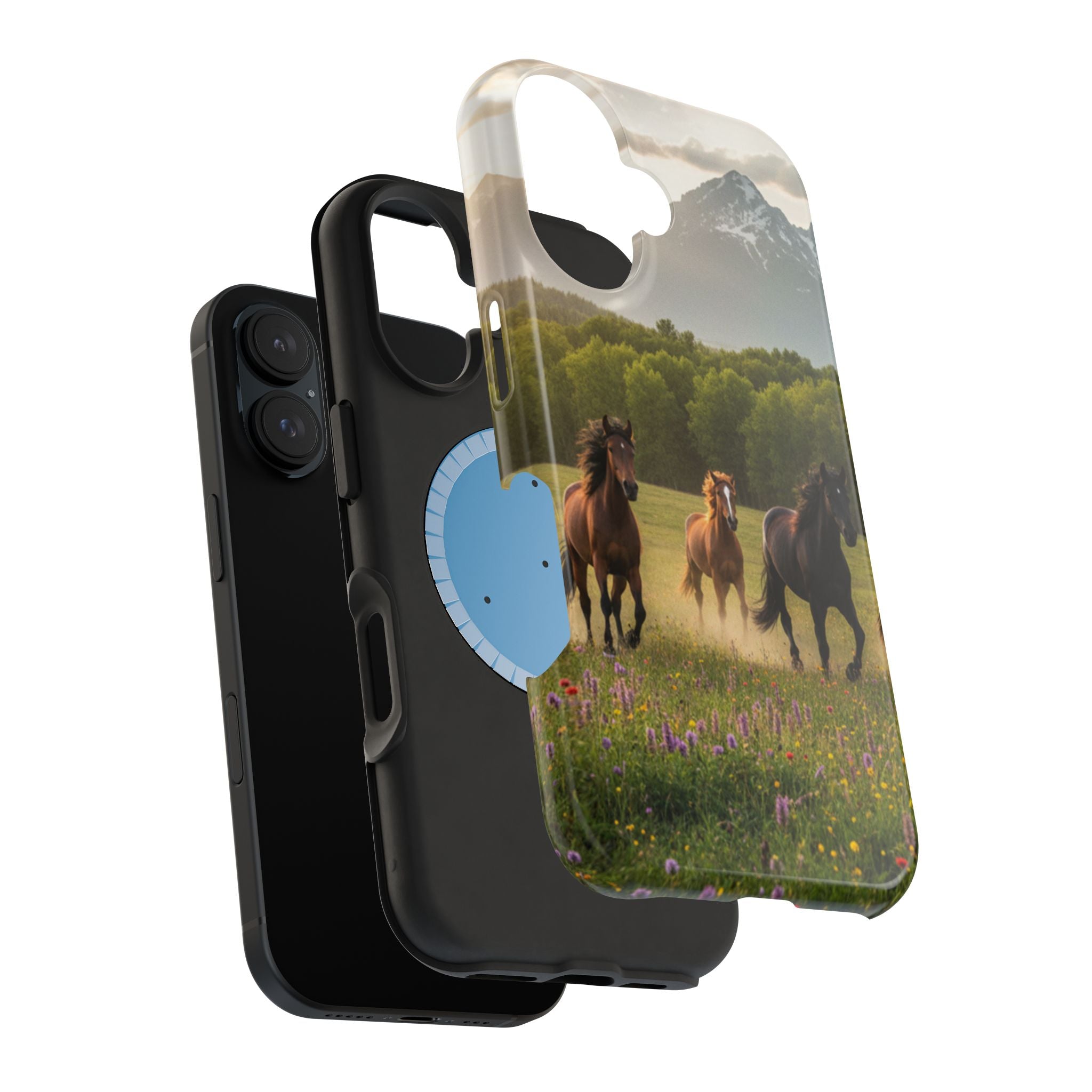 Running Horses Phone Case | Magnetic Impact-Resistant Case