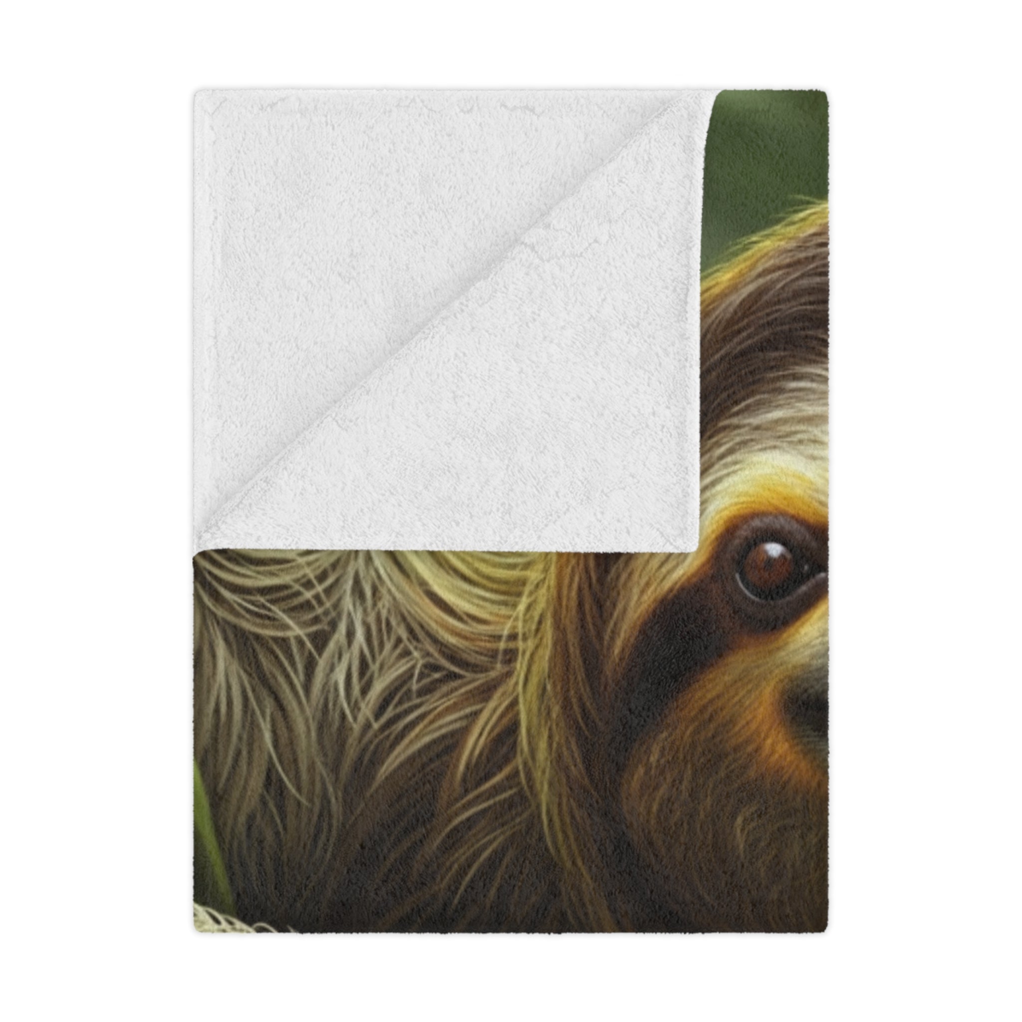Sloth Plush Minky Blanket / Cozy Tropical Animal Throw