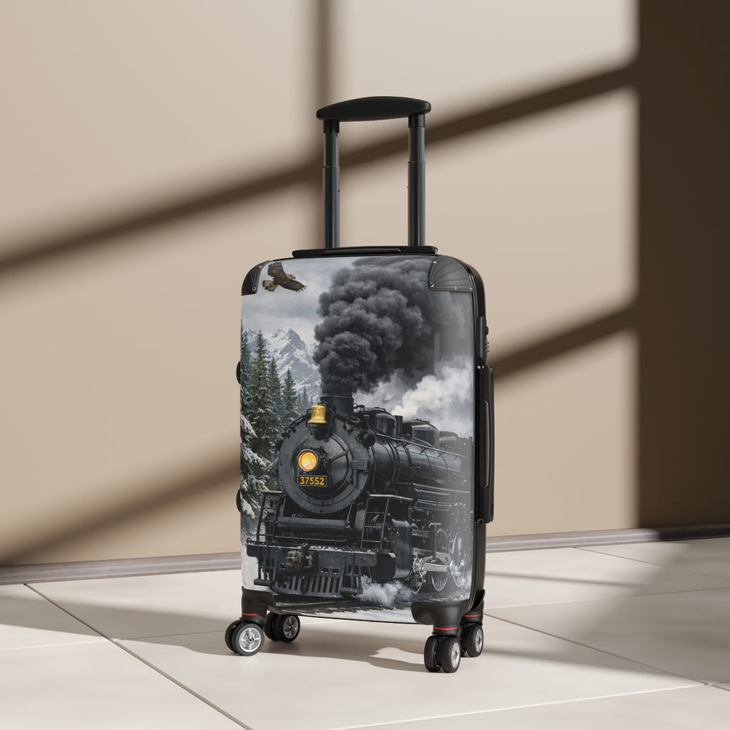 Vintage Steam Locomotive Suitcase | Train Travel Luggage