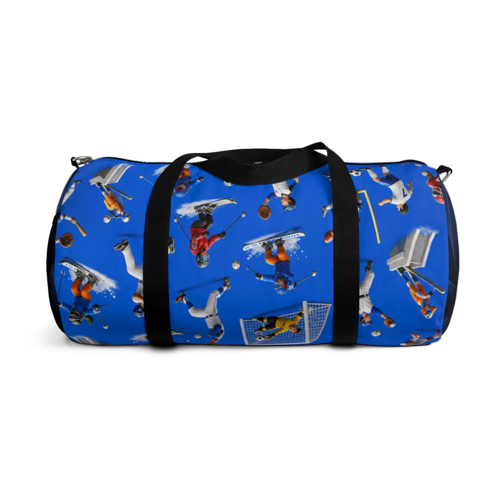 Football Players Pattern Duffel Bag — Sport Travel Gym Bag for Fans & Athletes