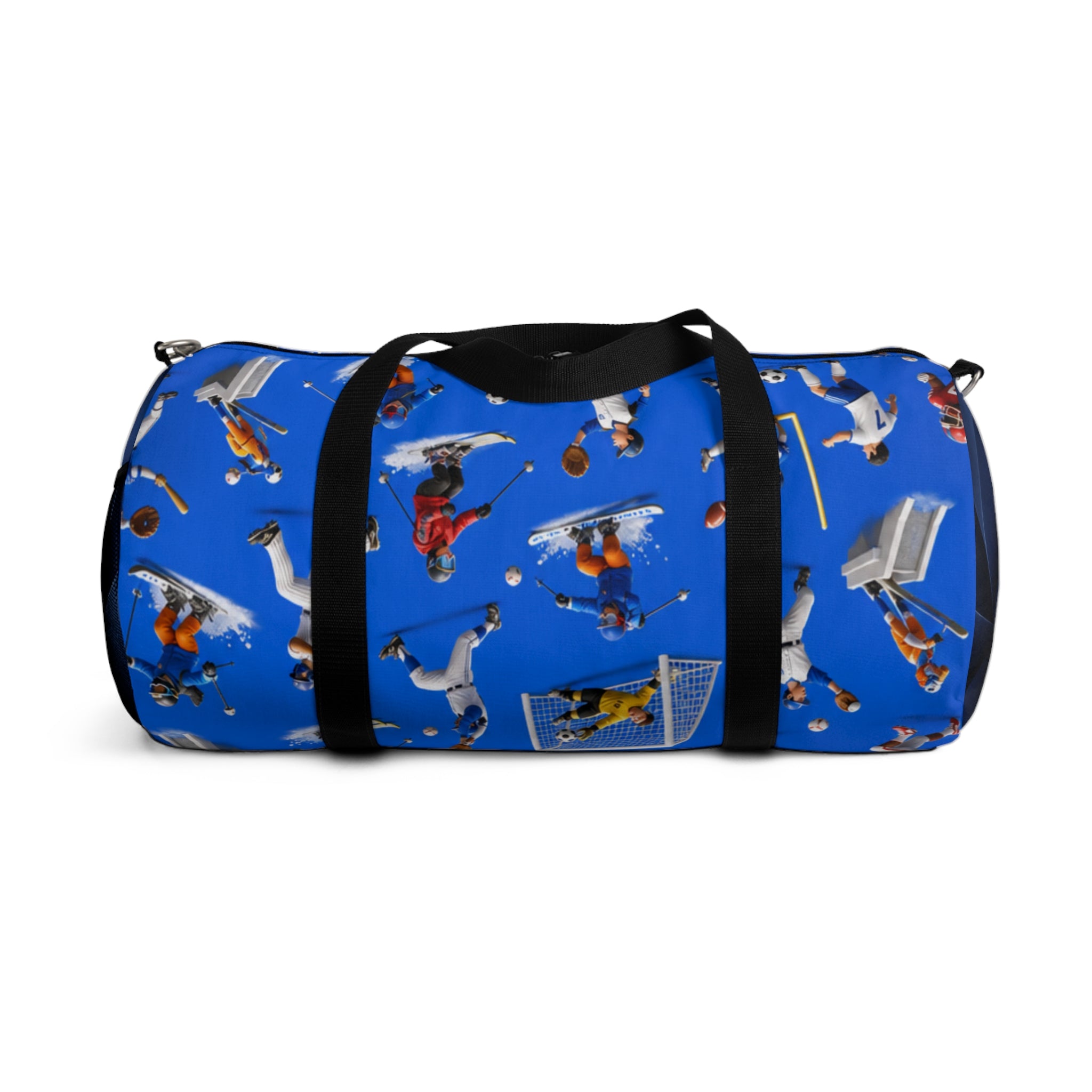Football Players Pattern Duffel Bag — Sport Travel Gym Bag for Fans & Athletes