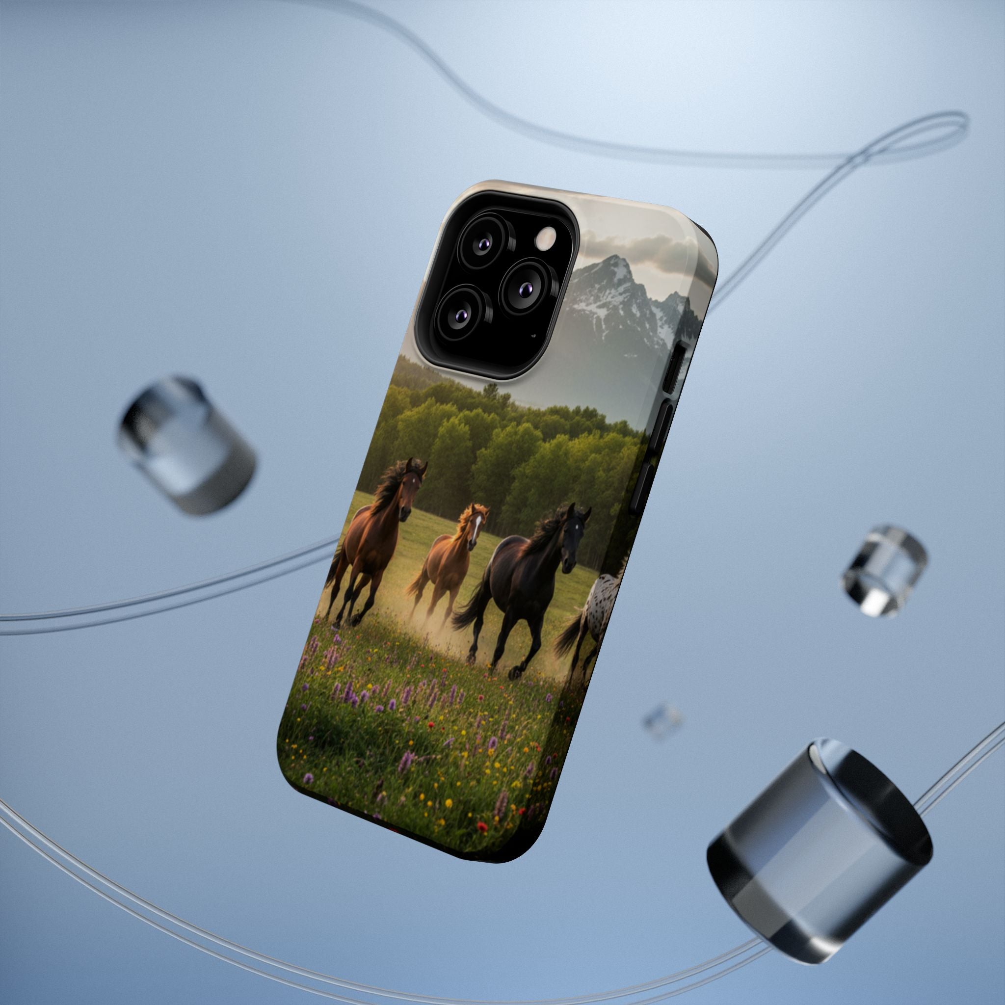 Running Horses Phone Case | Magnetic Impact-Resistant Case
