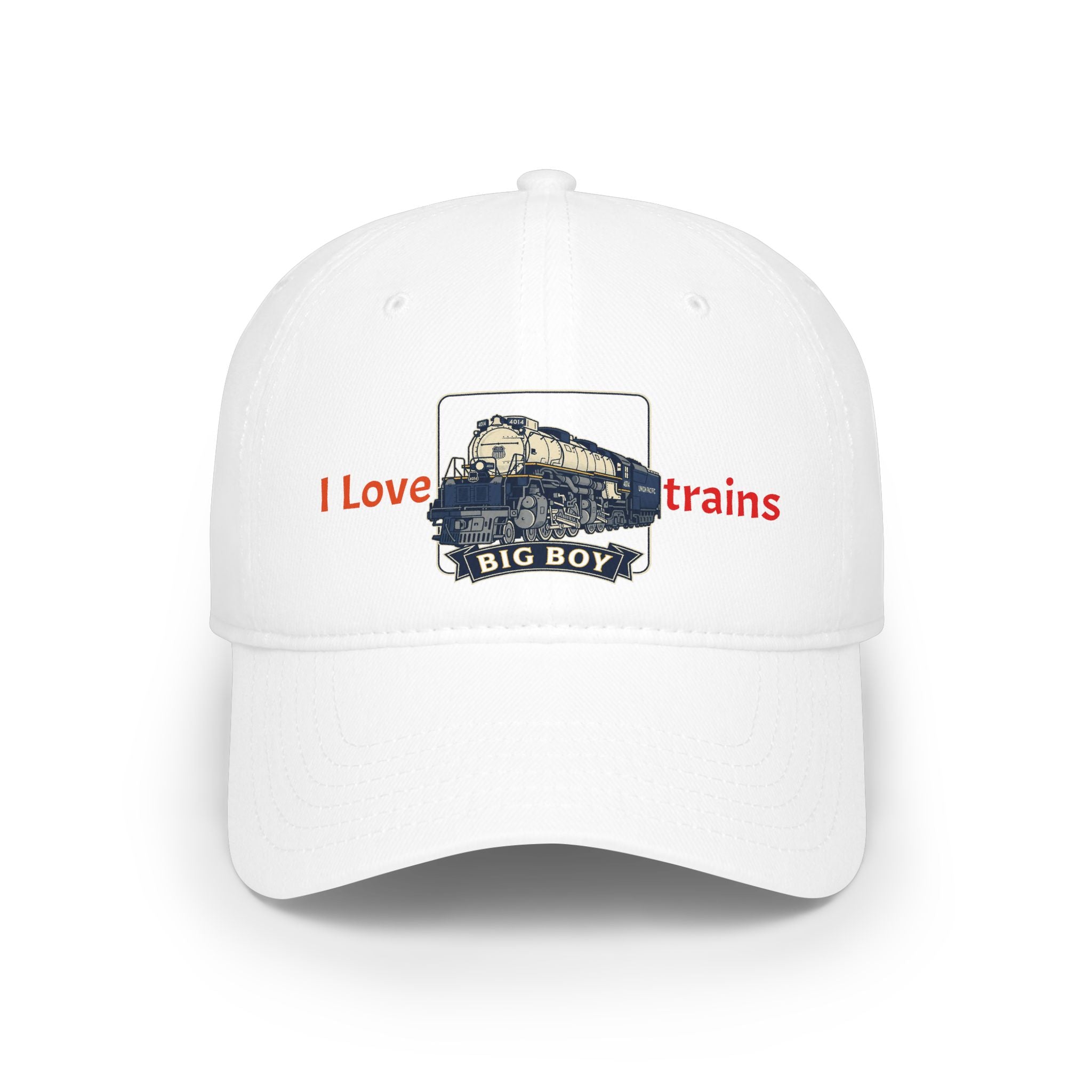 I Love Trains Big Boy Locomotive Low Profile Baseball Cap
