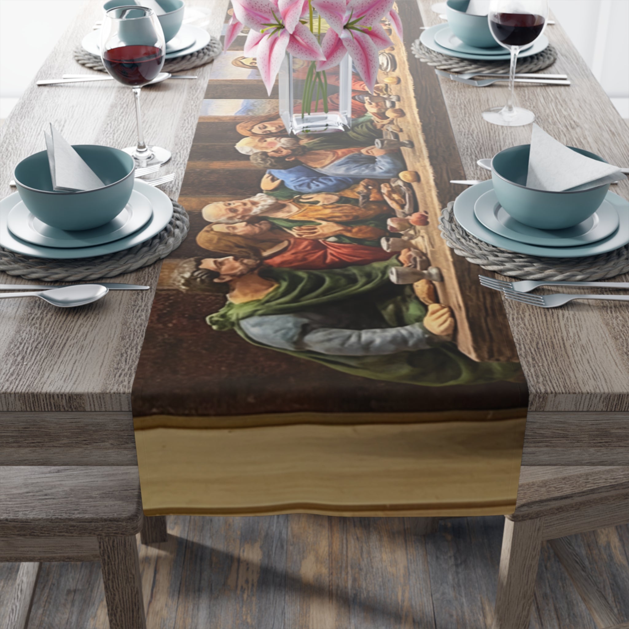 The Last Supper Table Runner | Religious Christian Dining Decor