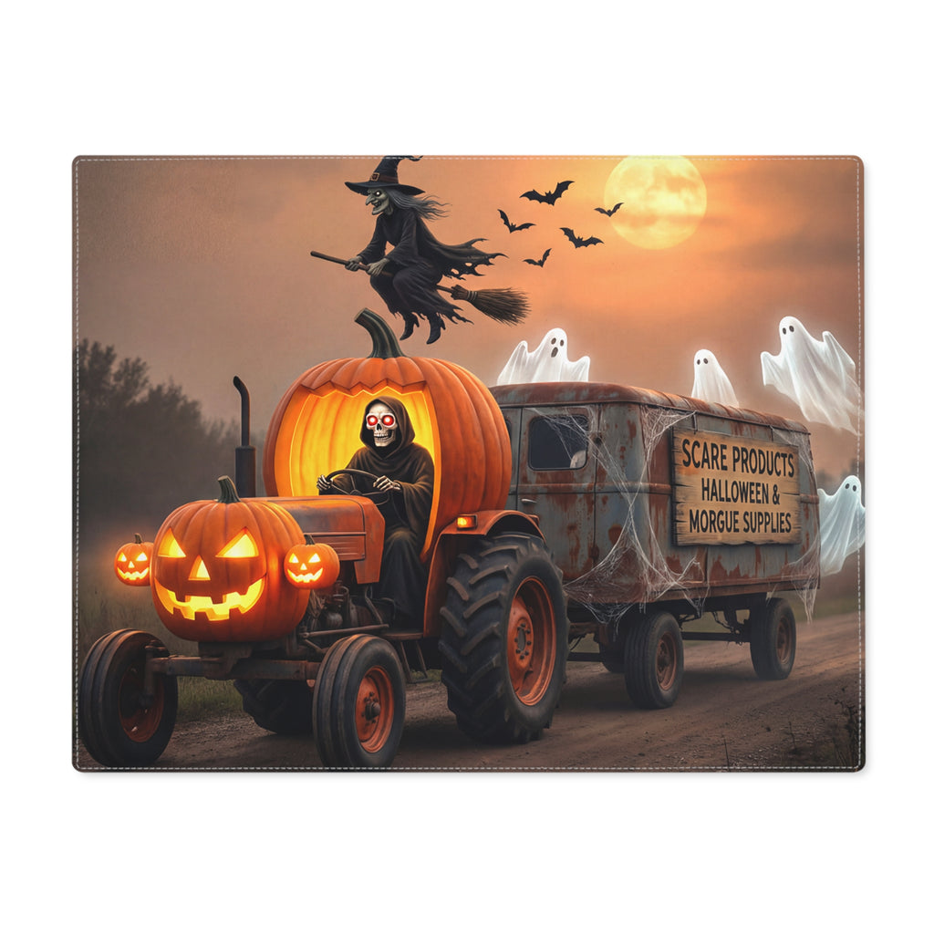 Halloween Pumpkin Tractor Placemat