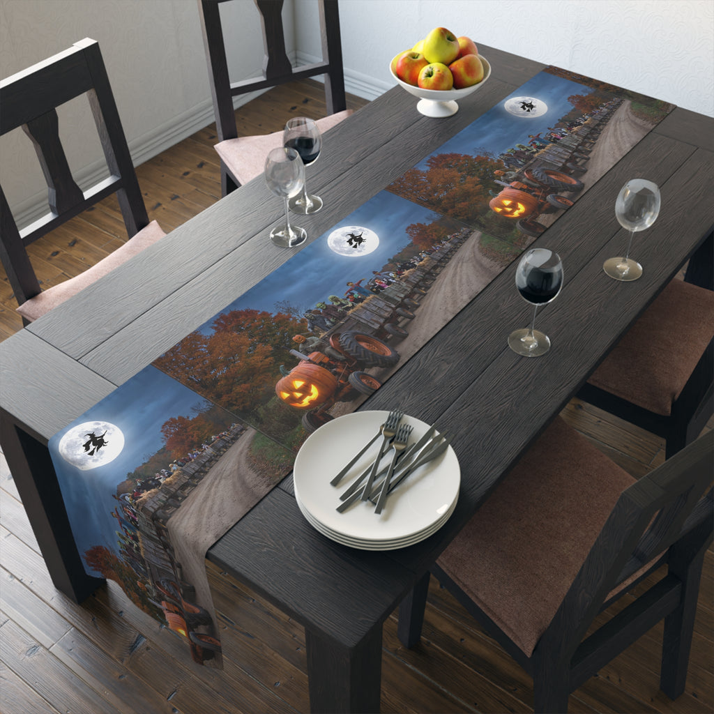 Halloween Pumpkin & Full Moon Table Runner