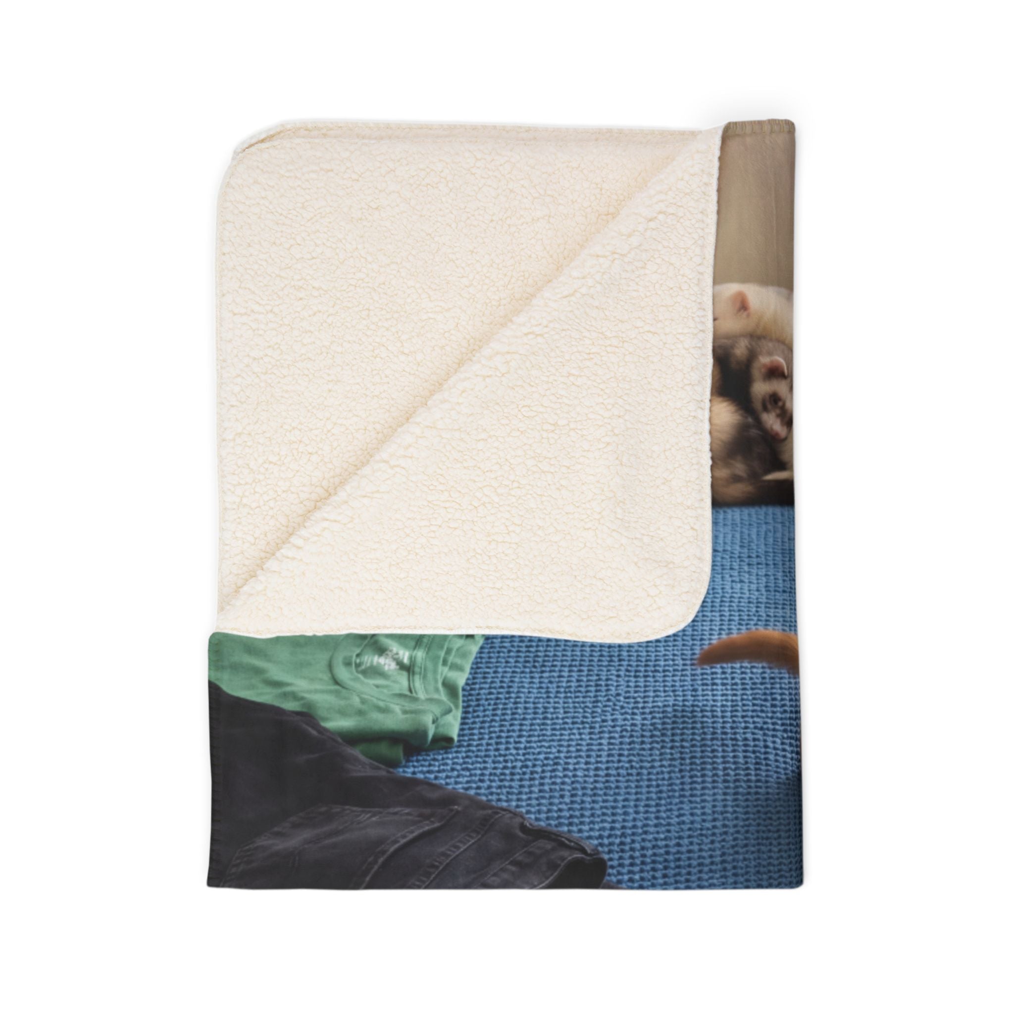Funny Ferrets /Fleece Sherpa Blanket