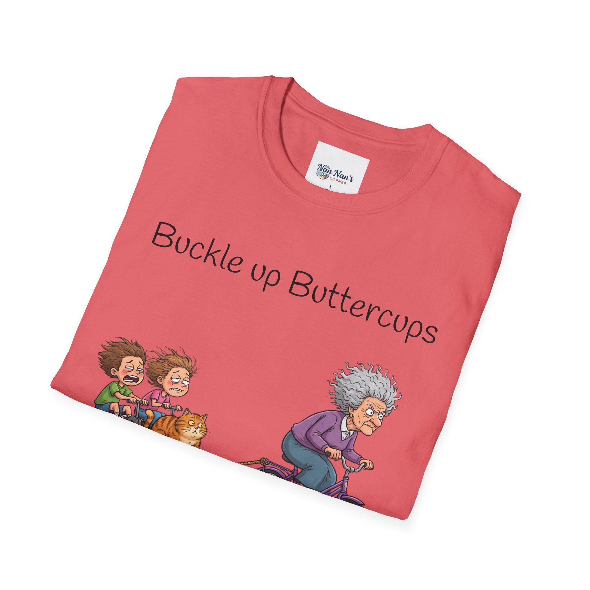 T-Shirt Buckle Up Buttercups Mom Mom Driving| Funny Grandma Tee