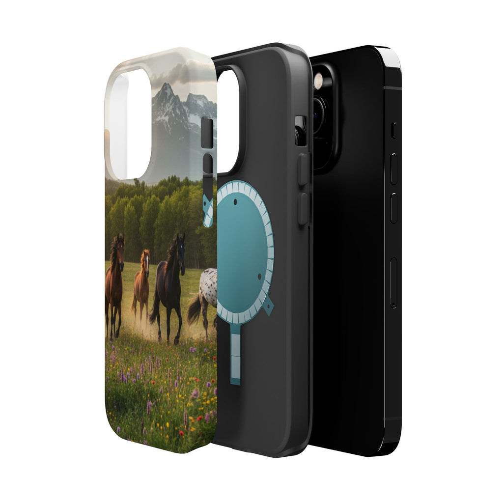 Running Horses Phone Case | Magnetic Impact-Resistant Case