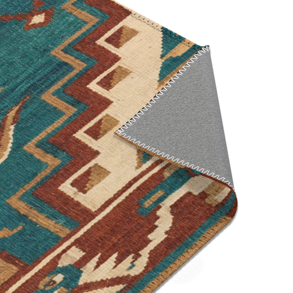 Southwestern Tribal Pattern Area Rug | Aztec Geometric Design