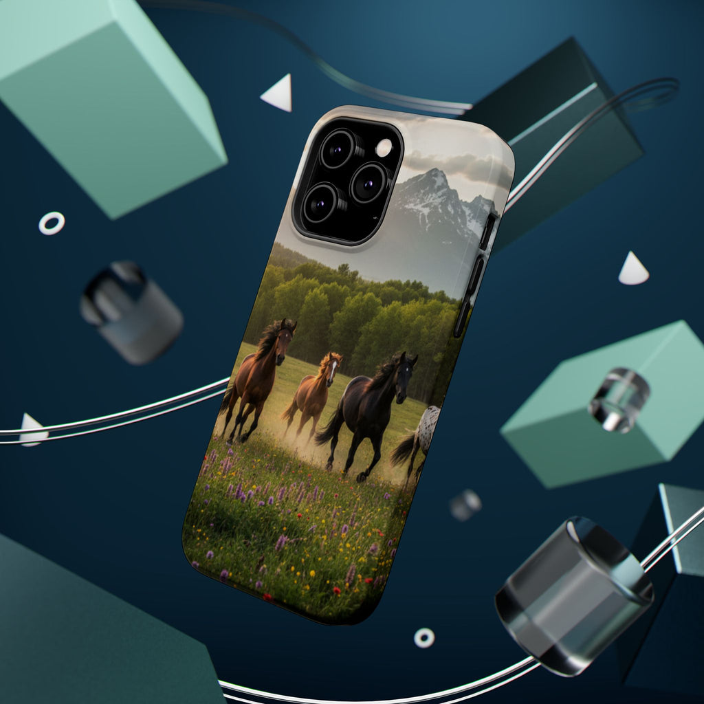Running Horses Phone Case | Magnetic Impact-Resistant Case