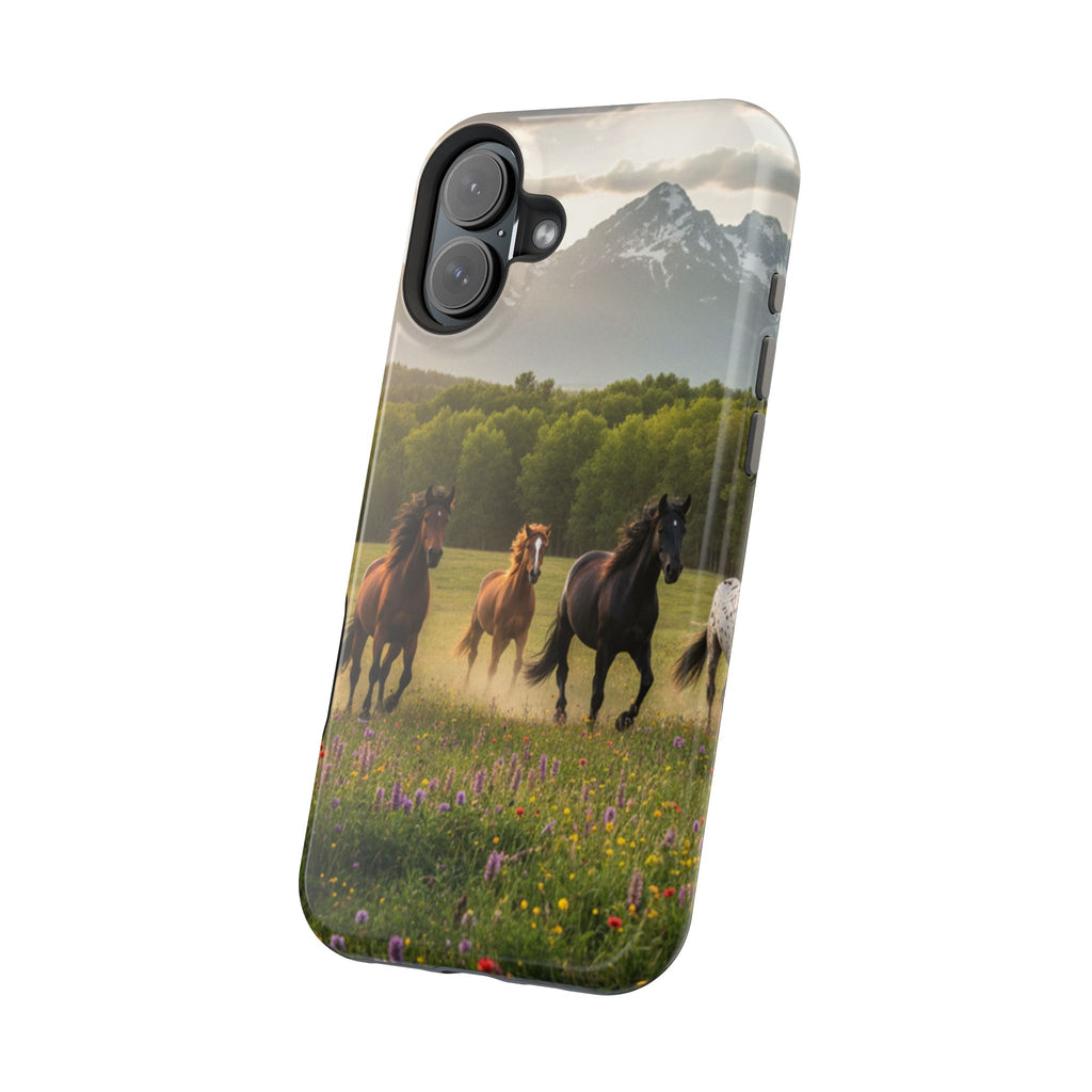 Running Horses Phone Case | Magnetic Impact-Resistant Case