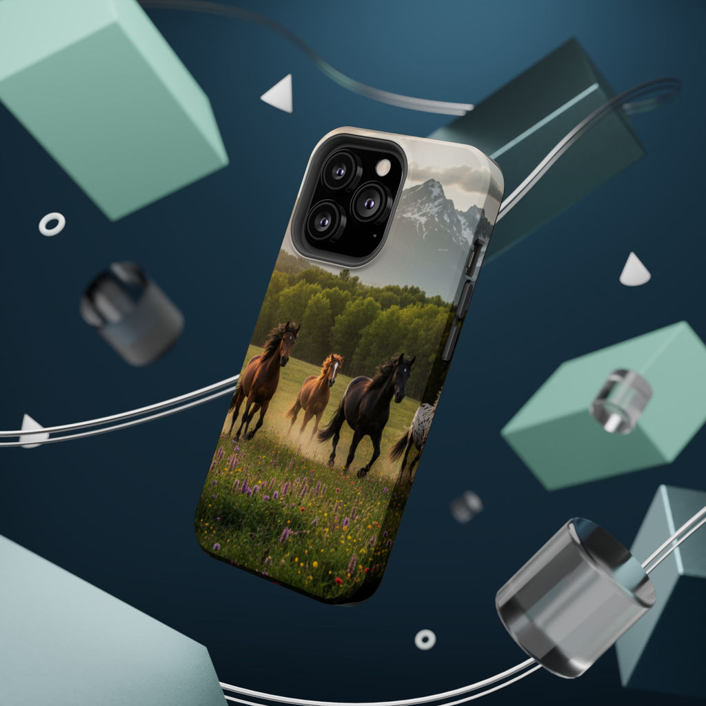 Running Horses Phone Case | Magnetic Impact-Resistant Case