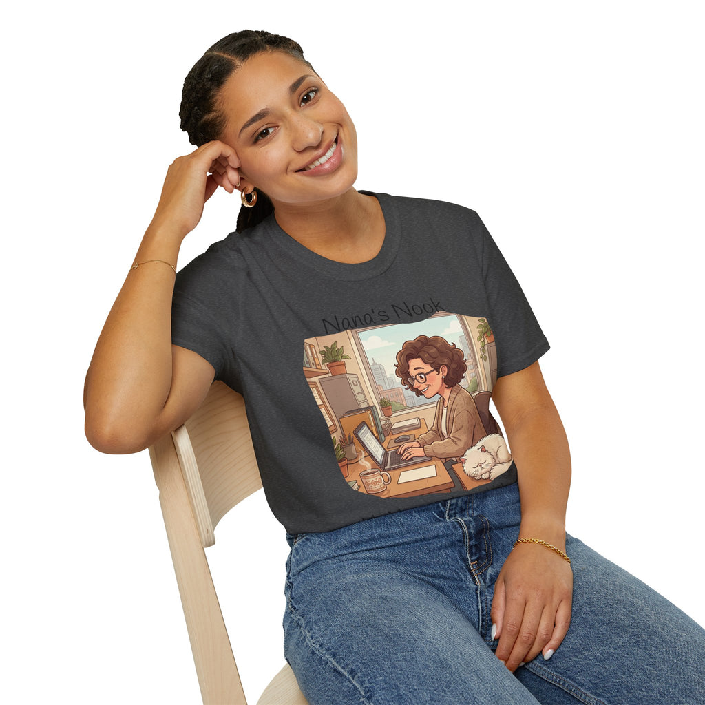 T-Shirt / "Nana's Nook: My Manager Has Whiskers" Cozy Grandma Cat Lover Tee