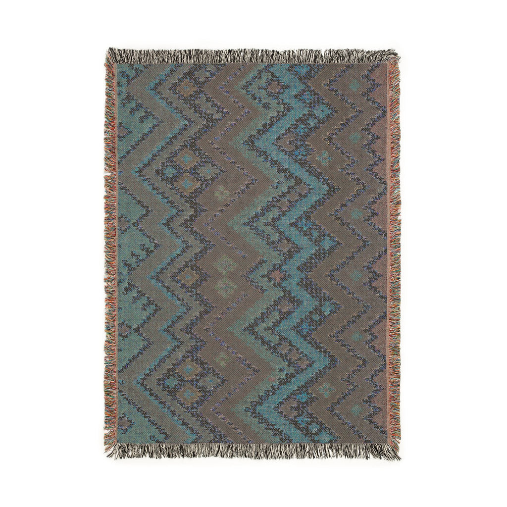 Southwestern Chevron Woven Blanket - Aztec Zigzag