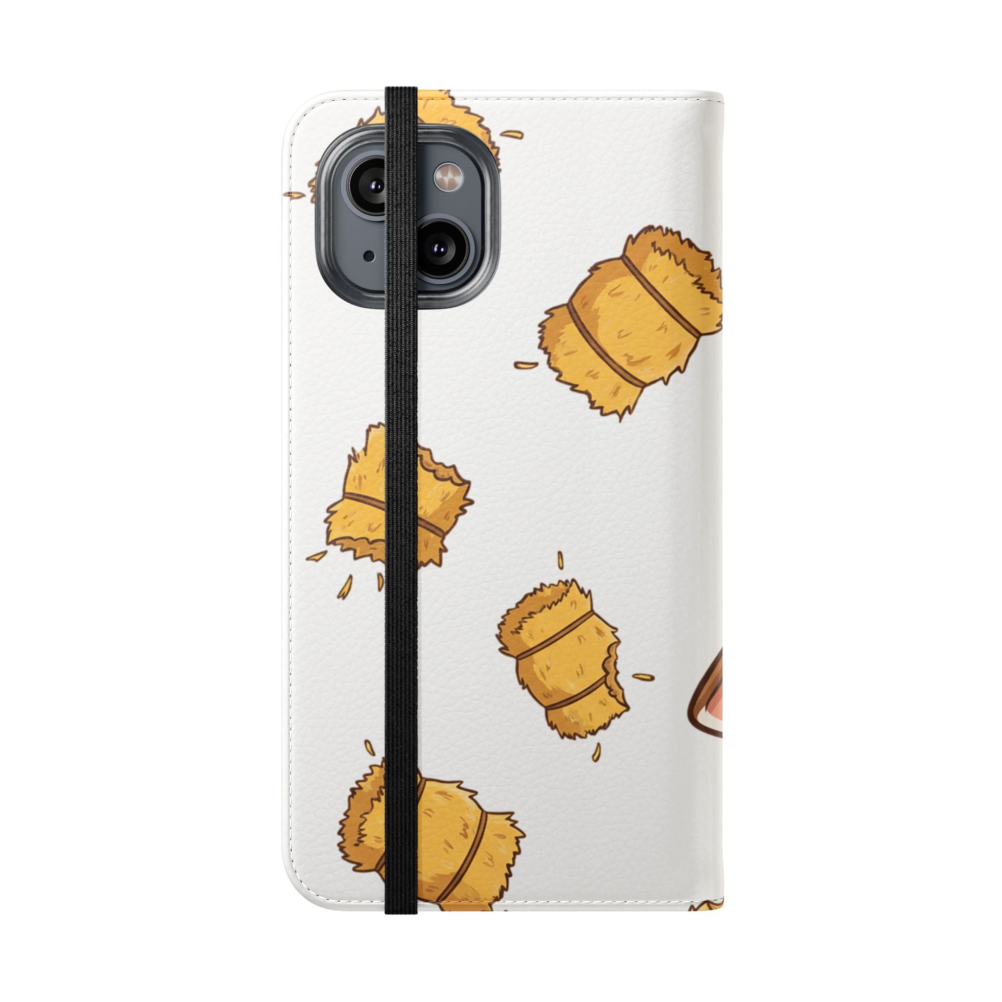 Cow & Hay Pattern Flip Case/ Cute Farm Animal Phone Wallet