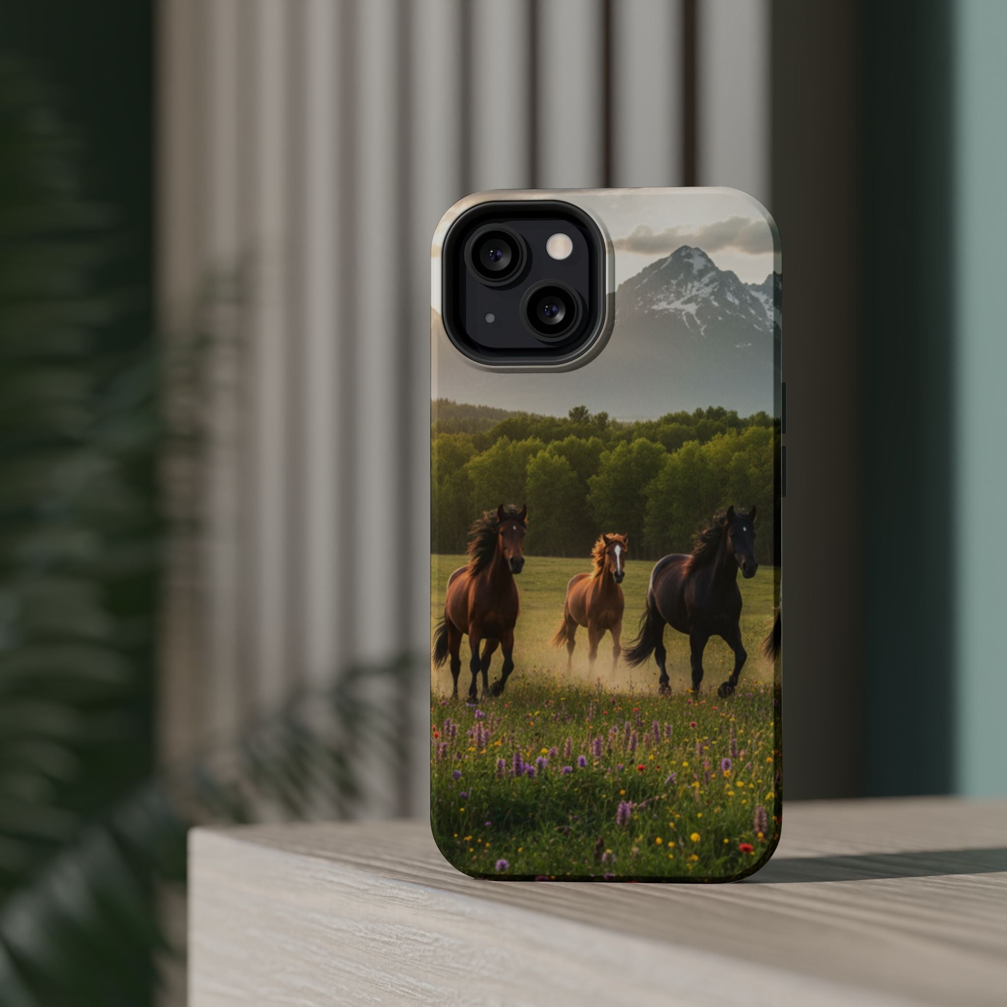 Running Horses Phone Case | Magnetic Impact-Resistant Case