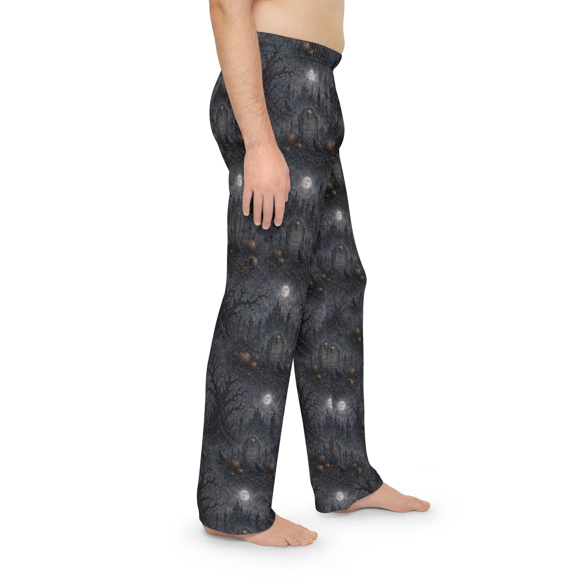 Spooky Moonlit Graveyard Pajama Pants | Halloween Sleepwear