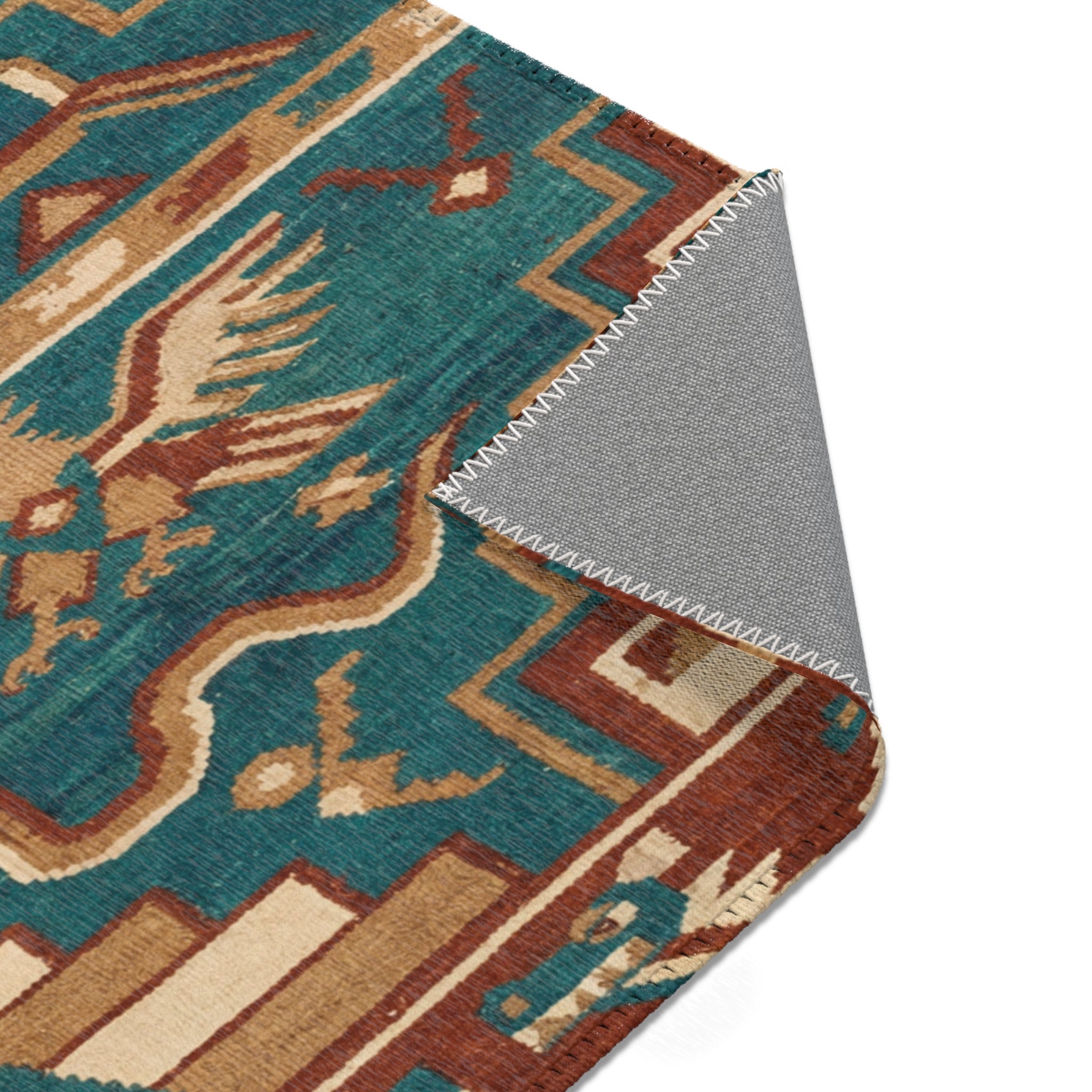 Southwestern Tribal Pattern Area Rug | Aztec Geometric Design