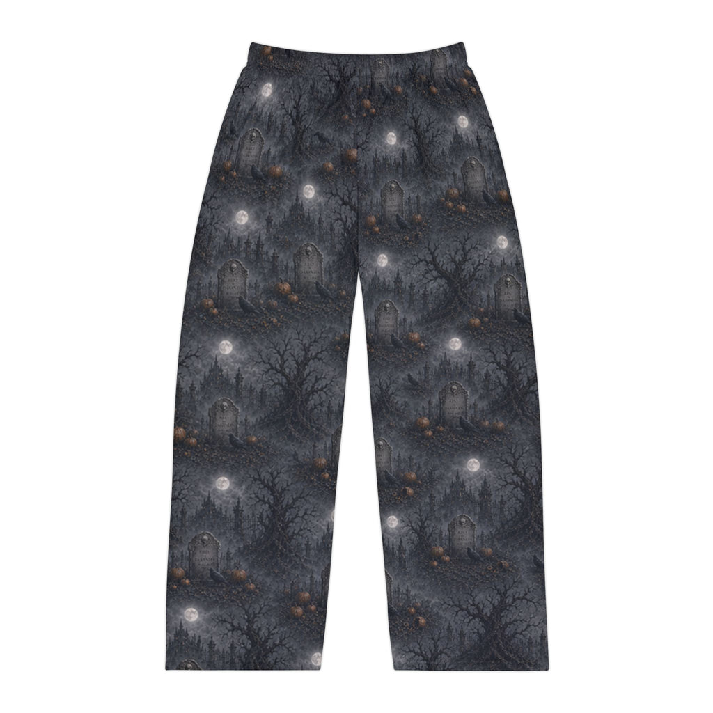 Spooky Moonlit Graveyard Pajama Pants | Halloween Sleepwear