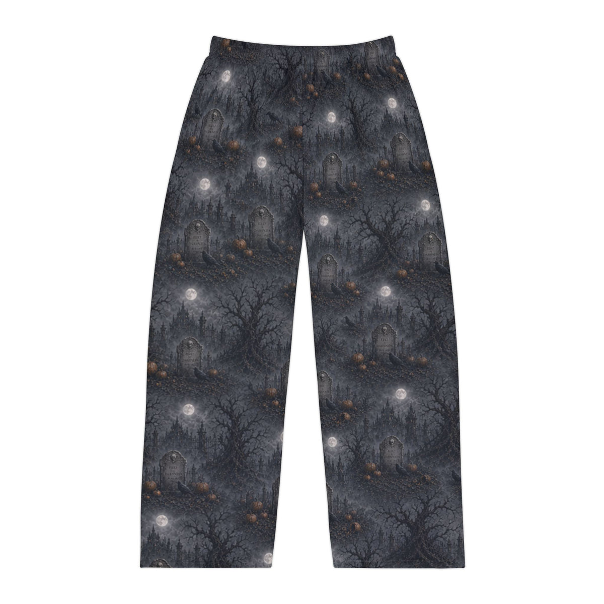 Spooky Moonlit Graveyard Pajama Pants | Halloween Sleepwear