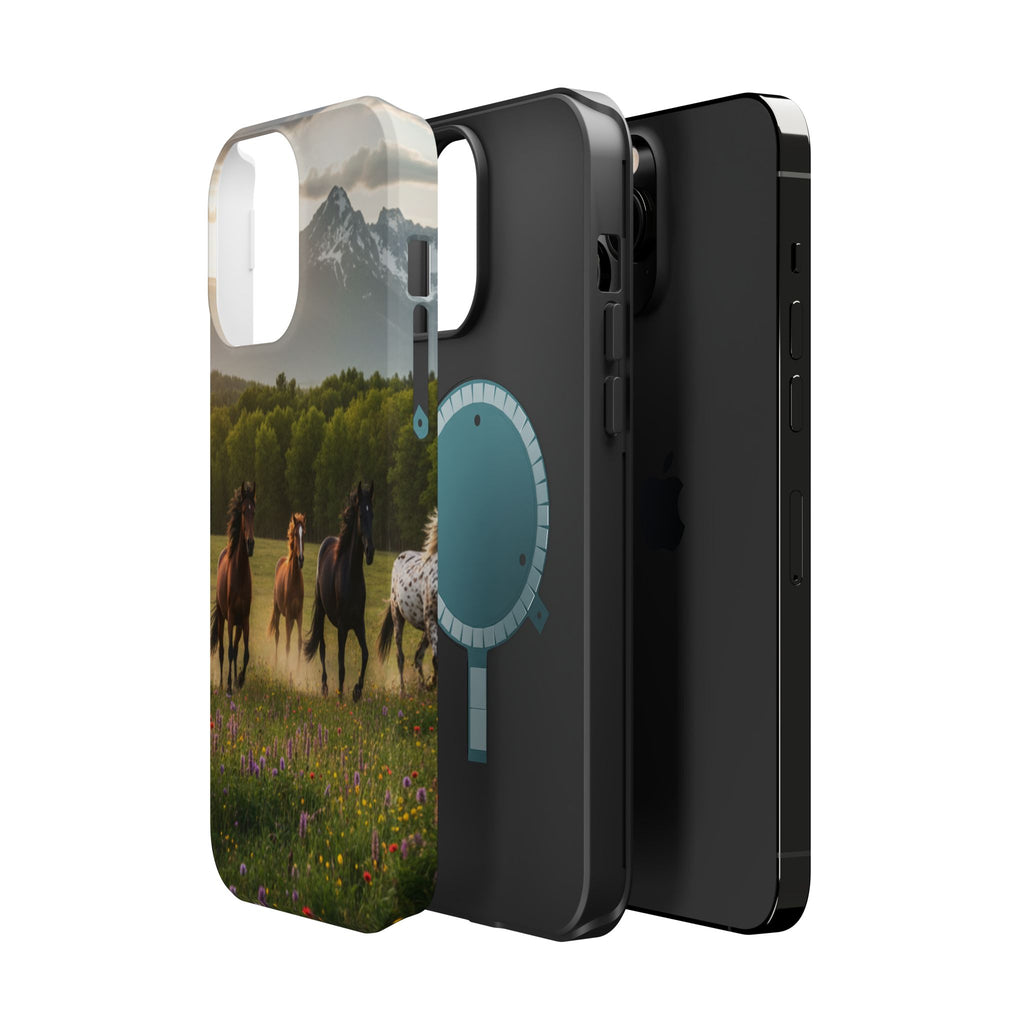 Running Horses Phone Case | Magnetic Impact-Resistant Case