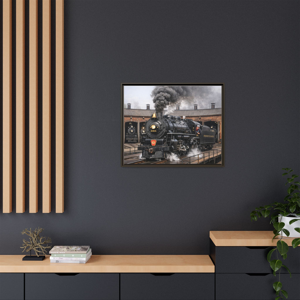 Framed Steam Train/Matte Canvas60 (Multi-color)
