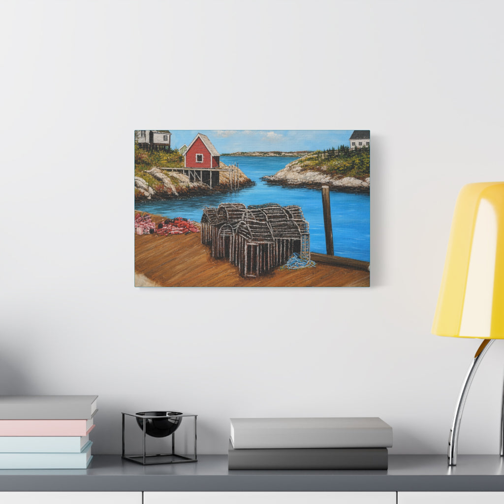 Coastal Harbor Scene/ Matte Canvas