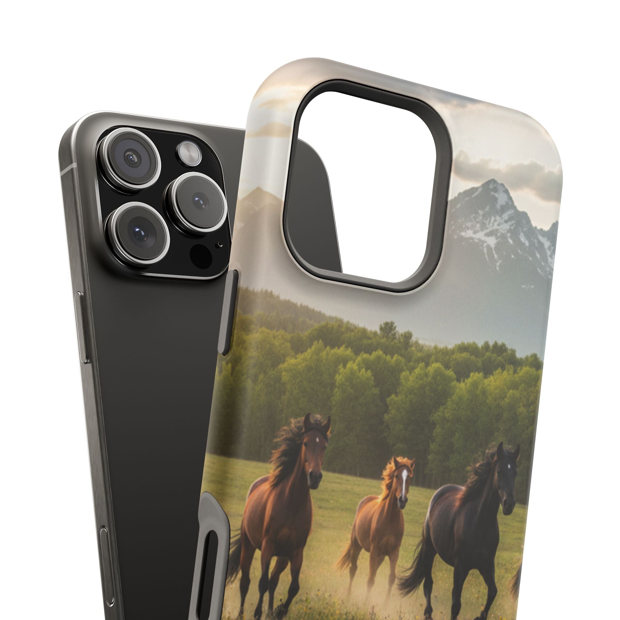 Running Horses Phone Case | Magnetic Impact-Resistant Case