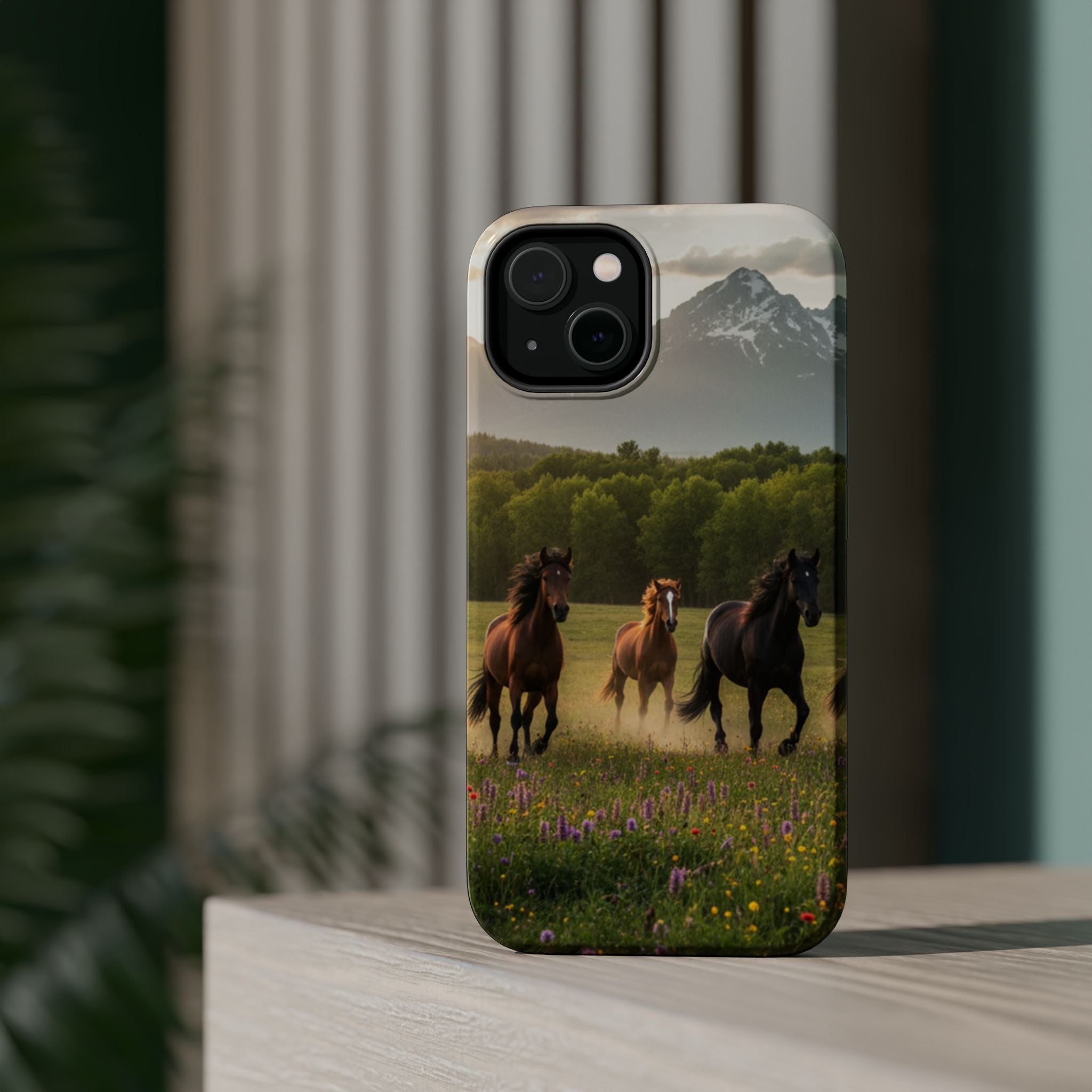 Running Horses Phone Case | Magnetic Impact-Resistant Case