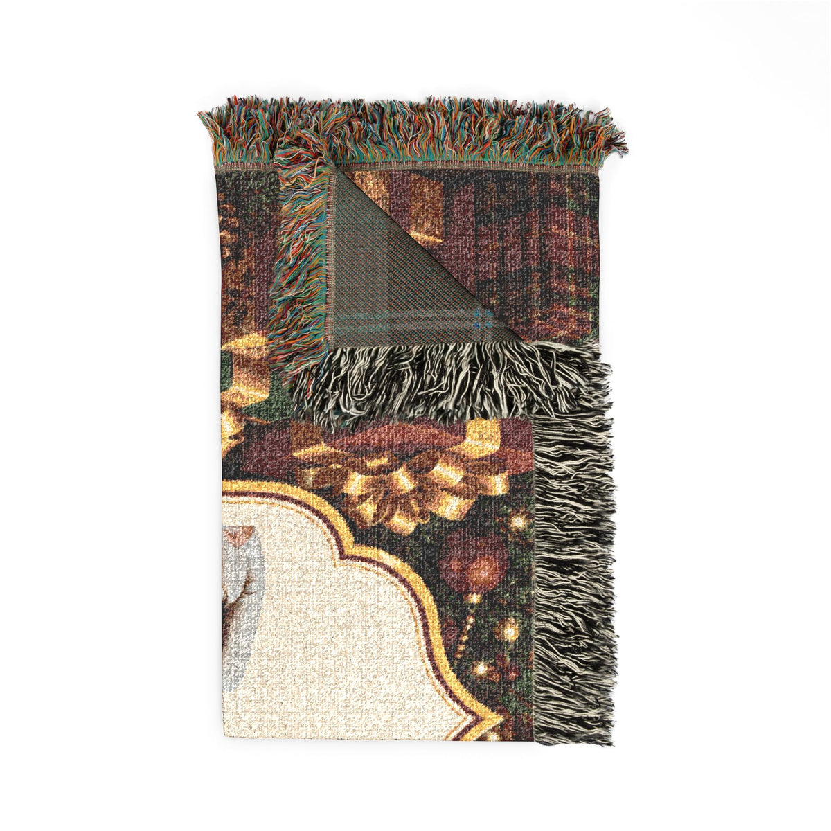 Personalized Christmas Photo Woven Blanket - Custom Family Throw