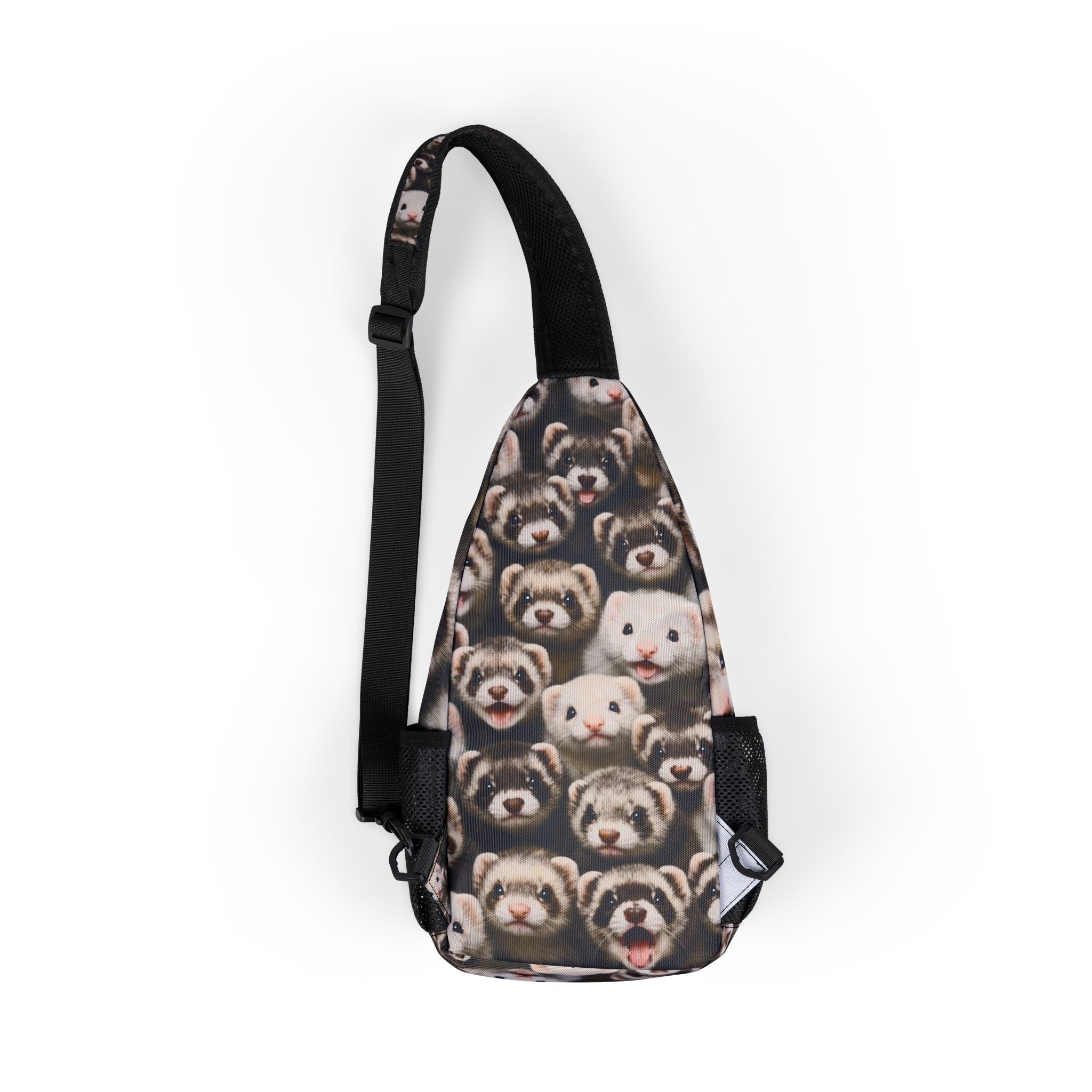 Gray Ferret Collage Chest Bag