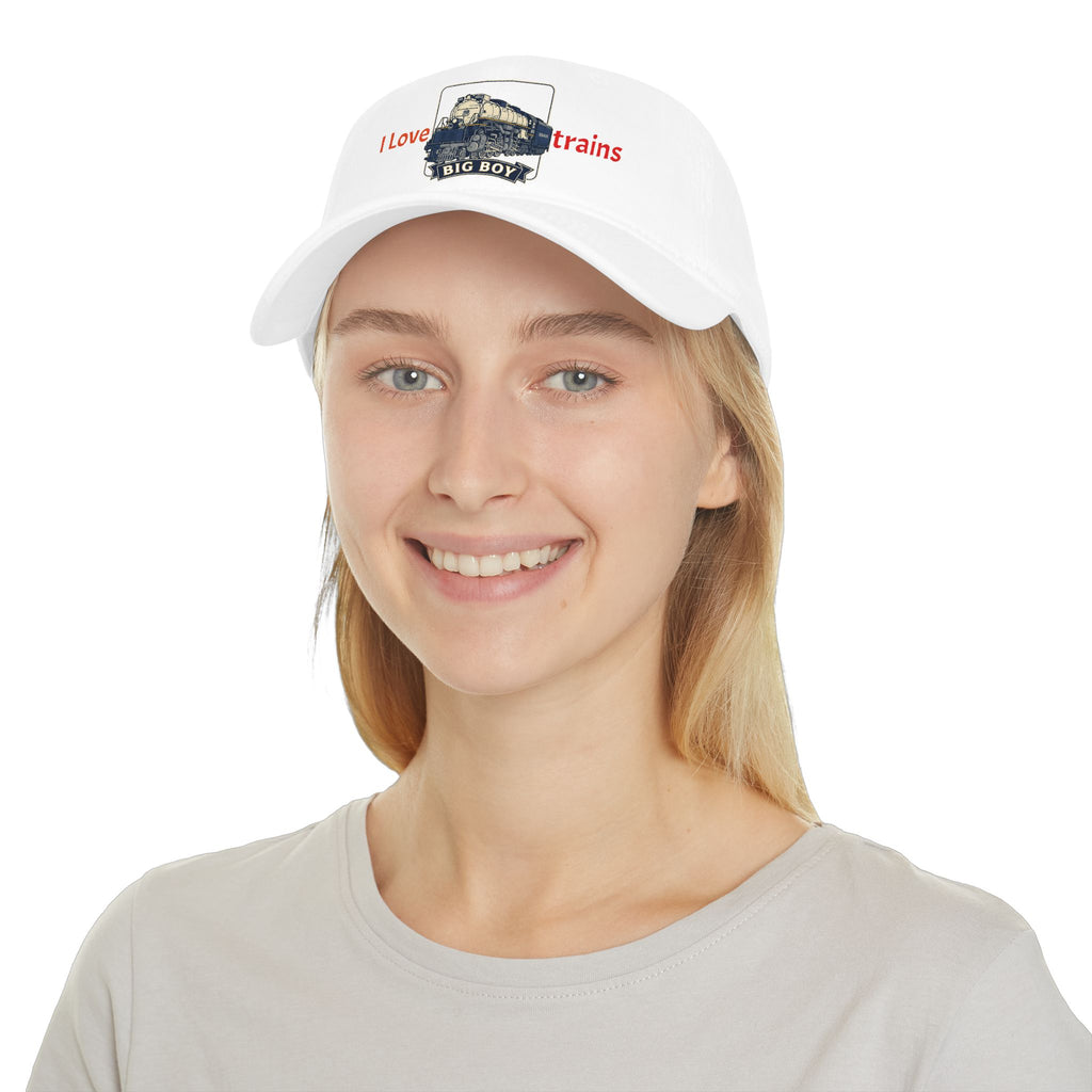 I Love Trains Big Boy Locomotive Low Profile Baseball Cap